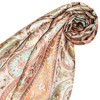 Lorenzo Cana Luxury Pashmina Scarf Jacquard Woven 100% Silk Paisley