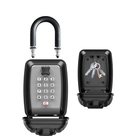 AWKAQUN Key Safe with 12 Digit Combination Code, Outdoor Waterproof Key Safe Outdoor Wall Mounted for Home Office Garage Factory