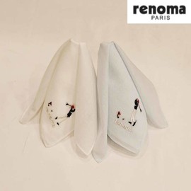 Renoma 대구백화점 레노마남녀1매 수입 자수 손수건(RKN1106) Daegu Department Store Renoma Unisex Imported Embroidered Handkerchief (RKN1106)