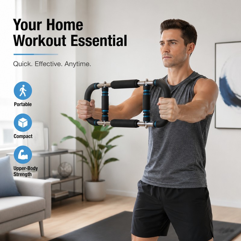 66–110 lb Adjustable Twister Arm Trainer – 3-Level Chest Expander