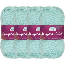 Amigurumi Select 100% Acrylic Craft Yarn - Crochet and Knitting Projects - Col 40 - Impatiens - 4 x 50g Skeins Total 500 yds.