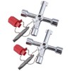 4 Way Sillcock Key Set, Equipped with Bits,Multi Functional Water