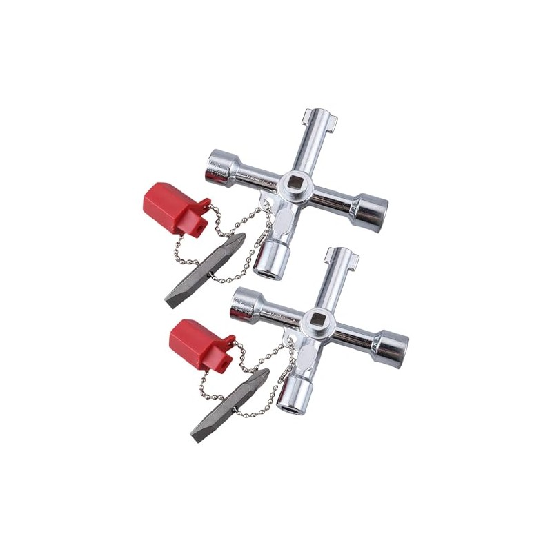 4 Way Sillcock Key Set, Equipped with Bits,Multi Functional Water