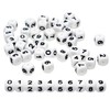 50Pcs Number Silicone Beads 0-9 Numbers Beads 12mm Square