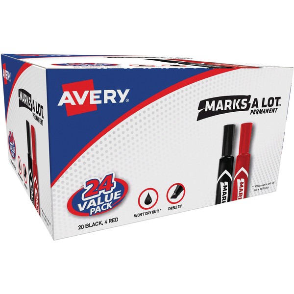 AVERY PRODUCTS CORP MARKS A LOT PERMANENT MARKER 24 PK