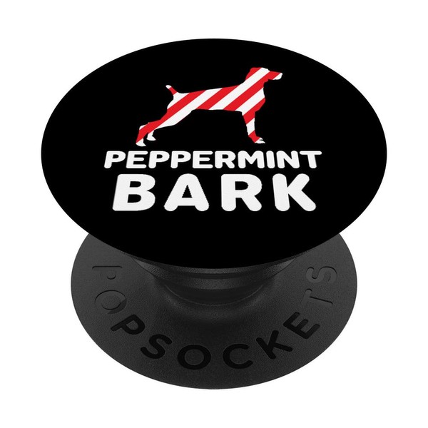 Christmas Weimaraner Dog Peppermint Bark Funny PopSockets Swappable PopGrip