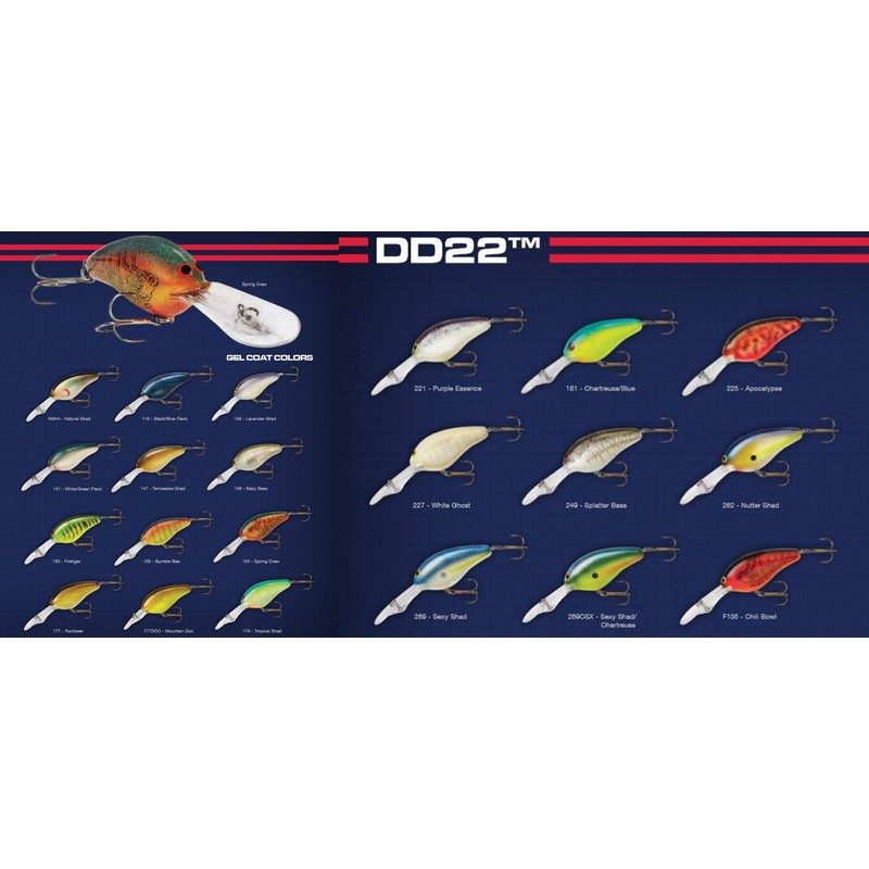 Norman Lures Professional Edge DD22 - White/Green Fleck