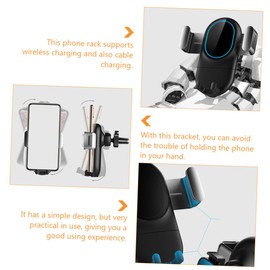 FELTECHELECTR Wireless Charging Car Phone Mount Air Vent Holder for Smartphones Practical Design Compatible with Various Models Easy Installation Black