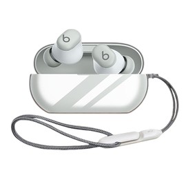 Compatible with Beats Solo Buds Case 2024, Premium Soft Silicone Protective Cover for Beats Solo Buds Protection Shockproof Cover Wireless Earbuds Headphone Accessories with Lanyard (Clear)