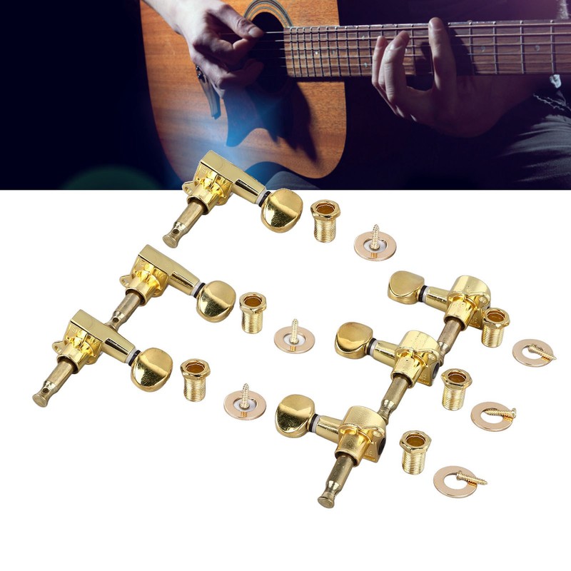 6Pcs Full Closed Guitar Tuning Key Accurate Fast Operation Stable