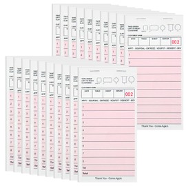 ZPARNO 20 Pack Server Note Pads, Guest Checks Books for Servers, Guest Check Pads, Total 1000 Sheets Server Paper, Waitress Notepads for Restaurants, Bar