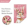 Louise Maelys Easter Bunny Garden Flag Floral Rabbit Double Sided