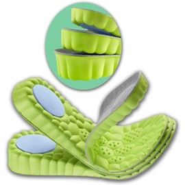 Plantillas Aumento Estatura 15/25/35mm (2025) - "Sensación Cai Shi Gan" Ultra Confort para Hombres y Mujeres Amortiguación Anti-Impacto para Deportes Diseño Invisible Unisex (DS Gris-Verde, XXS 15mm)