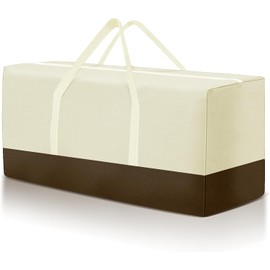 Extra Large Patio Outdoor Waterproof Cushion Storage Bag, Outdoor Cushion Furniture Storage Bag with Handles and Zippered 68 x 30 x 20 Inch, Beige