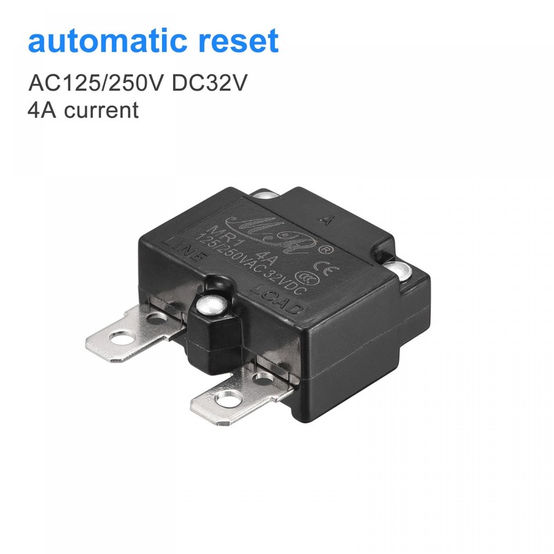 sourcing map Overload Protection 4A AC125/250V DC32V Reset Thermal Circuit