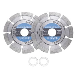 HARFINGTON 2pcs Diamond Saw Blade 4-1/2" Dia 7/8" Arbor Circular Cutting Wheel with 7/8" to 5/8" Arbor Adapter Reducer Ring for Masonry Tile Marble Ceramics Concrete Cement Brick, Blue Black