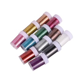 DOITOOL 12Pcs Nail Art Glitter Powders Assorted Colors Sequins for Manicure Conveniently Packaged Nail Glitter Dust for Nail Decoration and DIY Art
