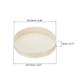 PATIKIL 4.5" PVC Pipe End Cap Fitting, 4 Pack Furniture Grade Plug Coupling Socket Adapter for DIY, Garden, White