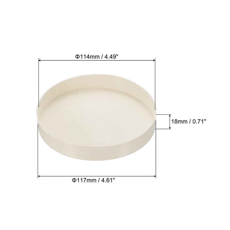 PATIKIL 4.5" PVC Pipe End Cap Fitting, 4 Pack Furniture