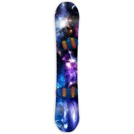 Snowboard Wrap Graphic Sticker Skin Cover - Includes Breakaway Knife - Universal Fit up to 65 inches and 14 inches Wide - Galaxy Milkway Space Nebula