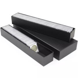 BCW Double Row 2x2 Coin Box Premium Coin Organizer for Collectors Coin Storage