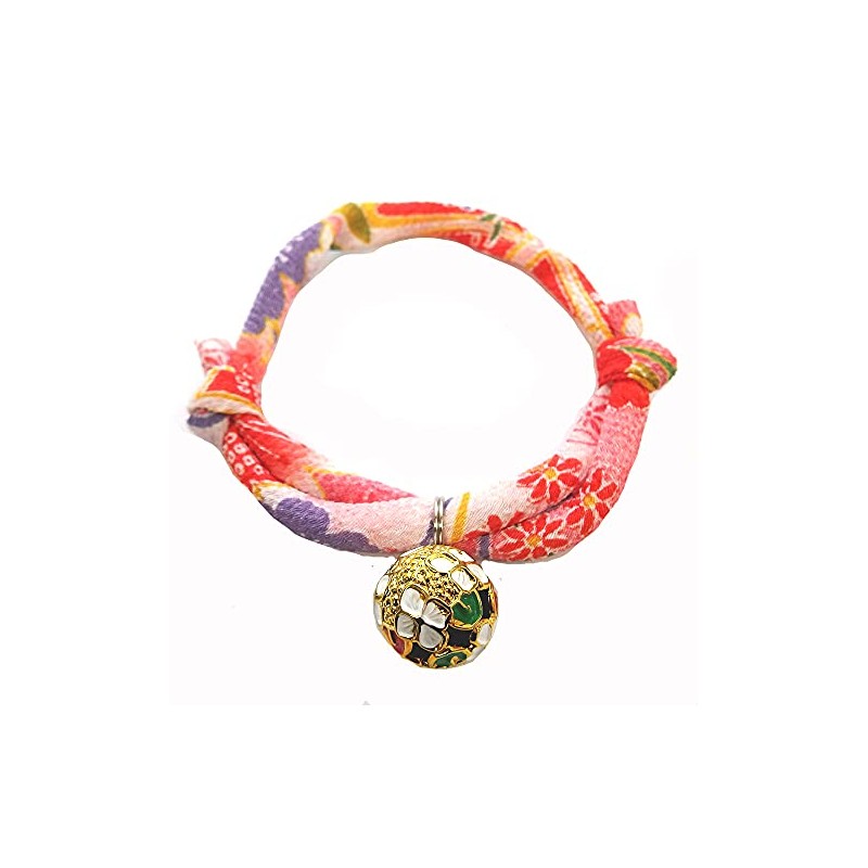 [Collar Treatment] Cat Collar, Cat Bell, Charm (4 Leaf Peach,