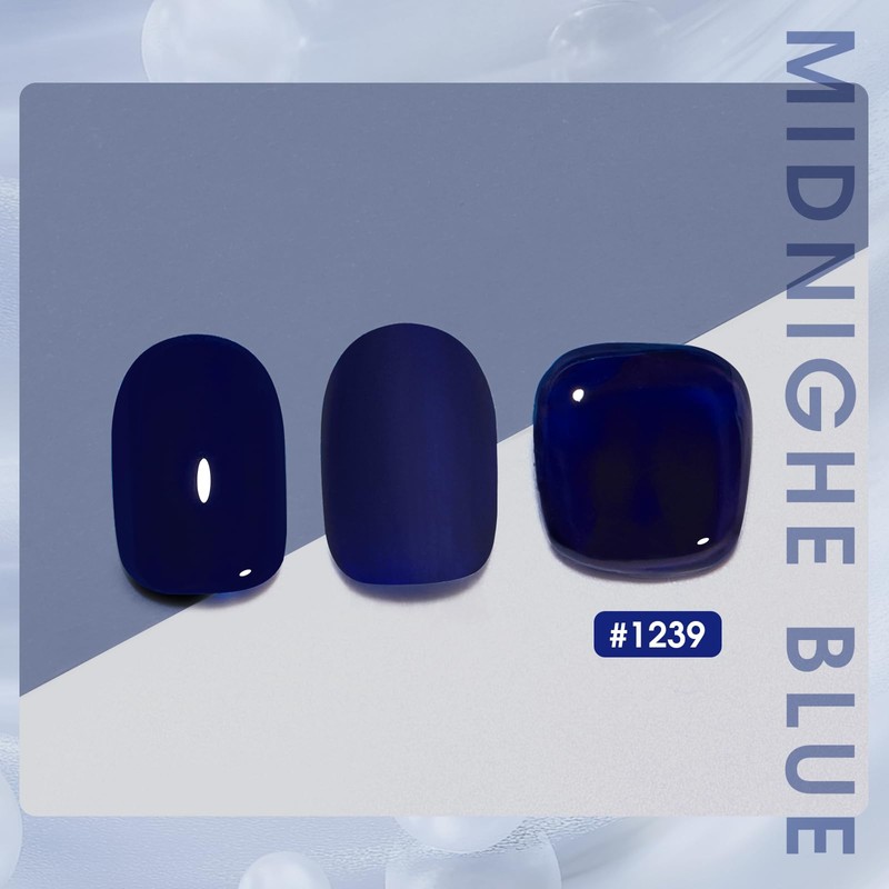 COSMOO Navy Blue Nail Polish, Chip Resistant Manicure, Non-Toxic, Vegan,