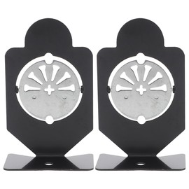 HANABASS 2pcs Pellet Catcher, 360° Rotating Metal Shooting Target, Sturdy Game Target, Exercise Shoot Targets for Small Pellet Training Rotary Shooting Targets, Black