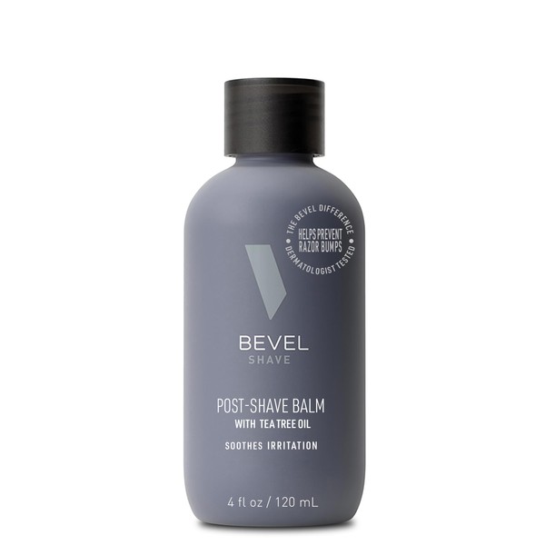 Bevel After Shave Balm for Men with Shea Butter and Jojoba Oil, Soothes and Cools Skin to Help Prevent Ingrown Hairs and Razor Bumps, 4 Fl Oz