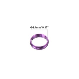 PATIKIL Dart Shaft Rings Aluminum Dart O-Rings Accessories for Plastic and Nylon Shafts 6pcs Purple