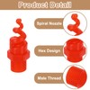 sourcing map 6Pcs Spiral Cone Nozzles, 1/4" Male PP Plastic