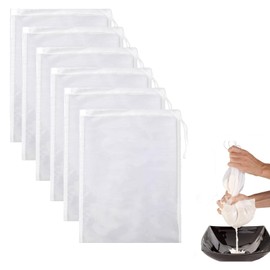 6Pcs Food Grade Soy Milk Filter Bags - 20 * 30CM Fine Mesh Bag Milk Filter Bag All Purpose Food Strainer Nylon Cheesecloth