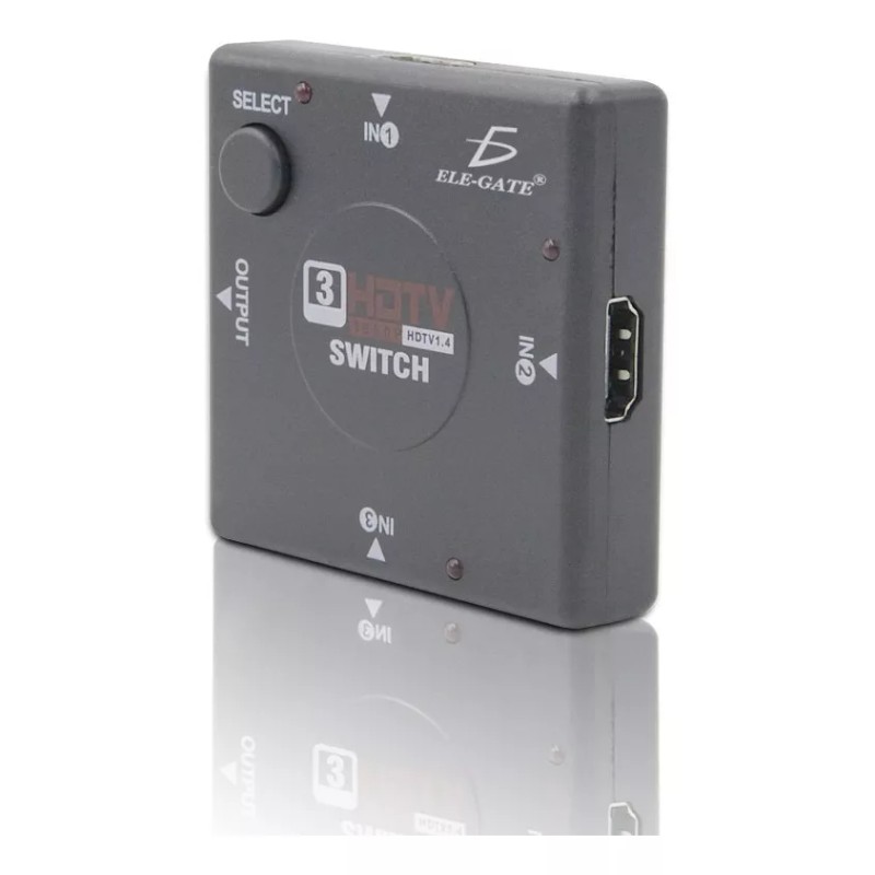 Ele-Gate Switch Selector De 3 Puertos Elegate Con.17 Hdtv Hdmi