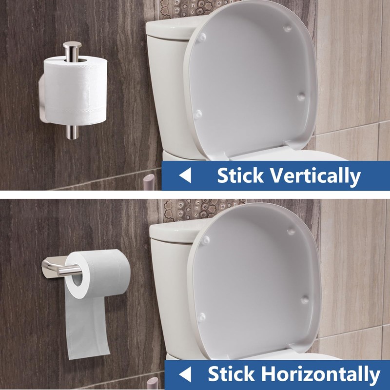 Toilet Paper Holder Self Adhesive, Premium Thicken Stainless Steel Rustproof
