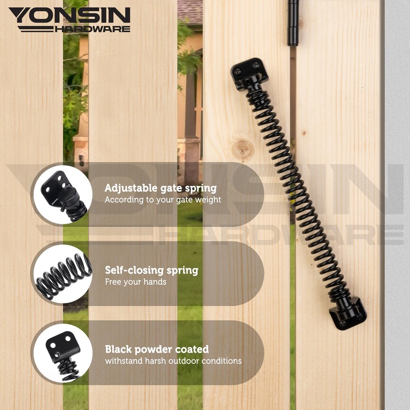 YONSIN 11-1/2" Self Closing Gate Spring Heavy Duty Door Springs