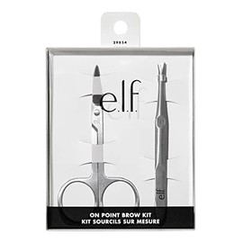e.l.f. On Point - Kit de cejas y pinzas de calidad profesional para dar forma a las cejas, ideal para dar forma precisa, vegano y libre de crueldad an