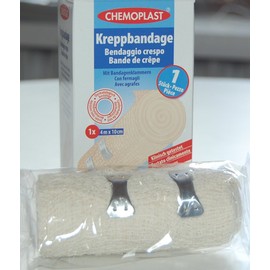 ) (Crepe Bandage, 4 x 10 cm with Clamps – Clinically Tested