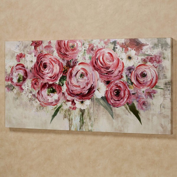 Touch of Class Rosa Impressions Floral Canvas Wall Art Multi