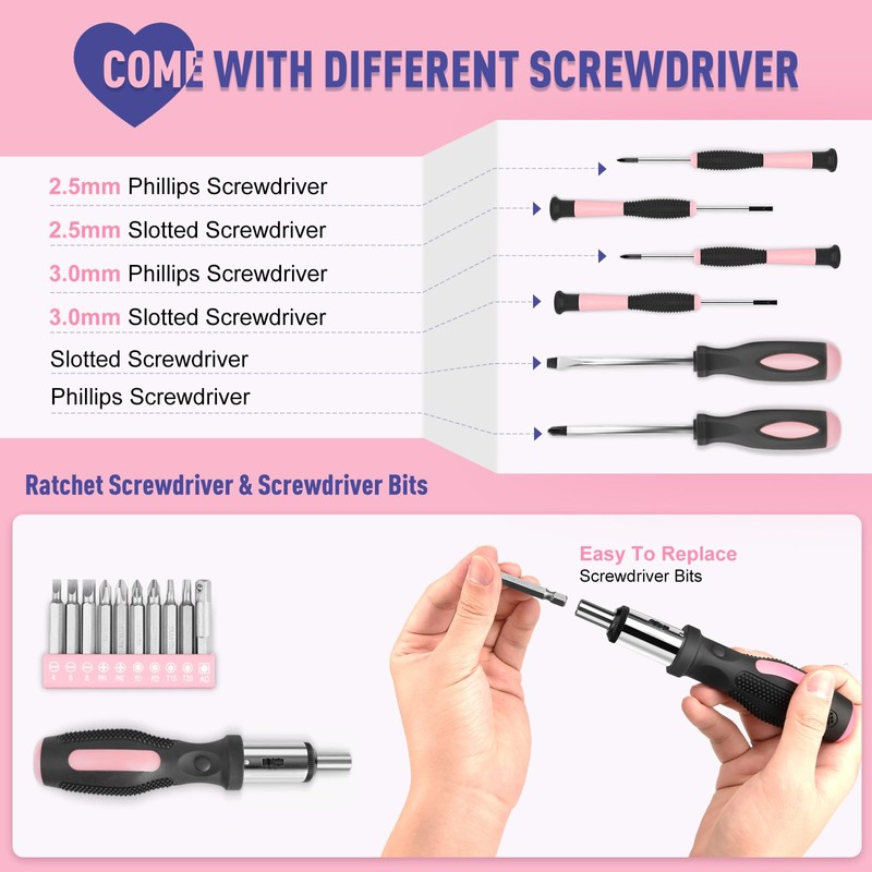 Sundpey Home Tool Kit 148-Pcs - Household Starter Basic Hand