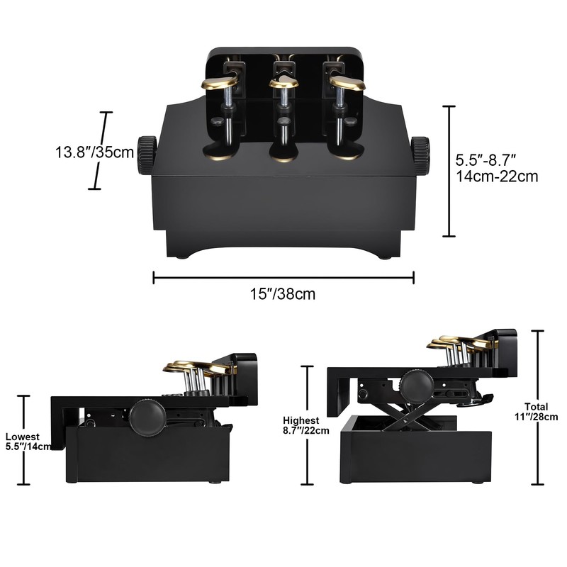 FILISITE Piano Pedal Extender Adjustable Piano Foot Pedal Extender with