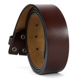 CHAOREN Western Belts for Men without Buckle - Cowboy Belt 1.5" Full Grain Leather Belt for Jeans - One Solid Piece Leather