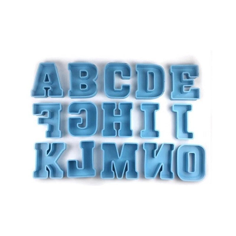 Jumbo 3D Silicone Letter Molds LARGE 6" Tall/ Shipping from