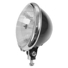 EMGO 66-84151BCSD Black with Chrome Trim 5-3/4" Headlight Custom Application