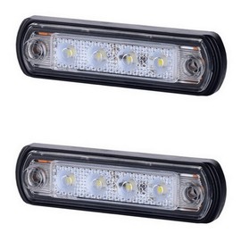 BUL BARS 2 x 4 SMD LED White Side Light 12 V 24 V with E-mark Position Light Car Truck Car Lamp Light Front Universal