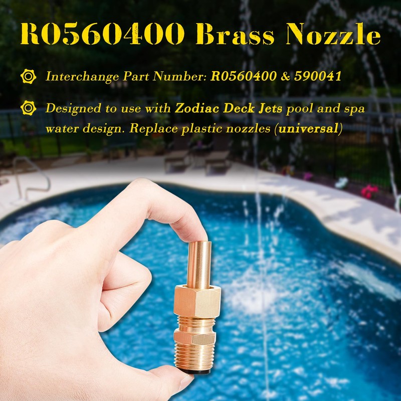 usvehj Swimming Pool Spa Brass Deck Jet Nozzle 590041 R0560400