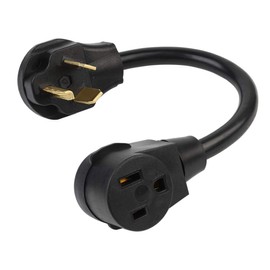 50CM(1.5FT) Nema 10-30P to 6-50R Heavy Duty 30 Amp(Dryer Male) Plug to 50 Amp (Welder) Socket Adapter Cable, Adapter Cord 30A Dryer 10-30P to Welder 6-50R 50A, Welding Adapter 6-50, 250V