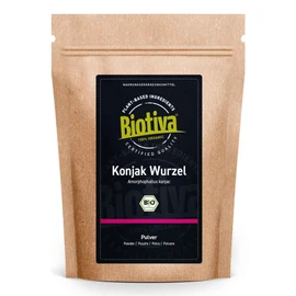 Konjac Powder Organic 250 g - Konjac Root - E425 - Glucomannan - TeuefelTongue - Amorphophallus konjac - No Additives - Bottled and Controlled in Germany Biotiva