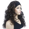 Lydell 22" Long 3/4 Curly Women Wigs Hairpiece Headband Wigs