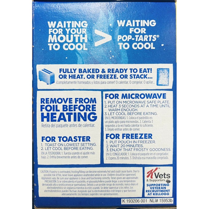 Kellogg's 5x Kellogg's Pop Tarts FROSTED CHOCOLATE CHIP Toaster Pastries