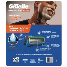 Gillette ProGlide Plus 5-Blade Razor 16 Cartridge & 1 Handle Fits Fusion5 Handle